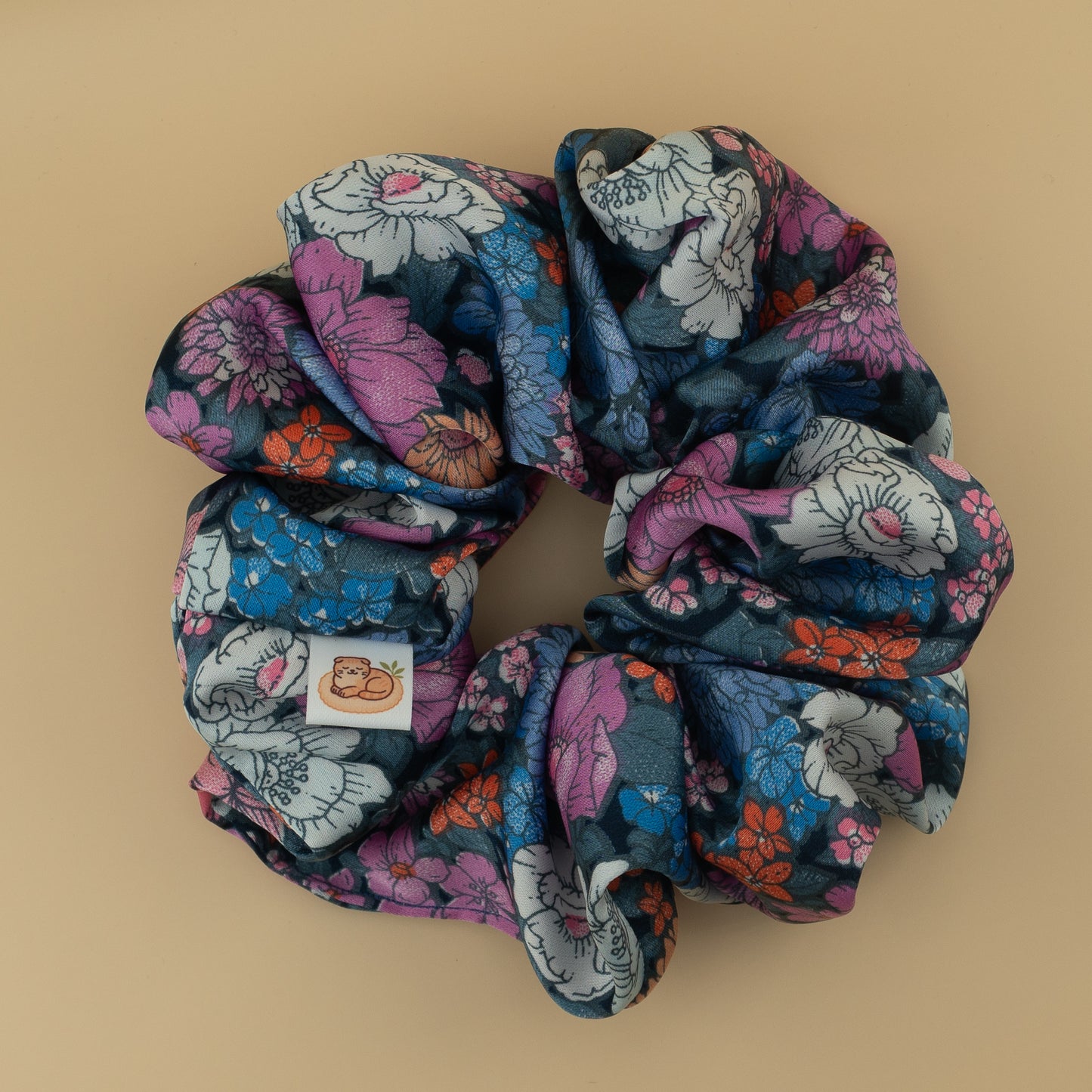 Enchanted Blossom Satin Scrunchie