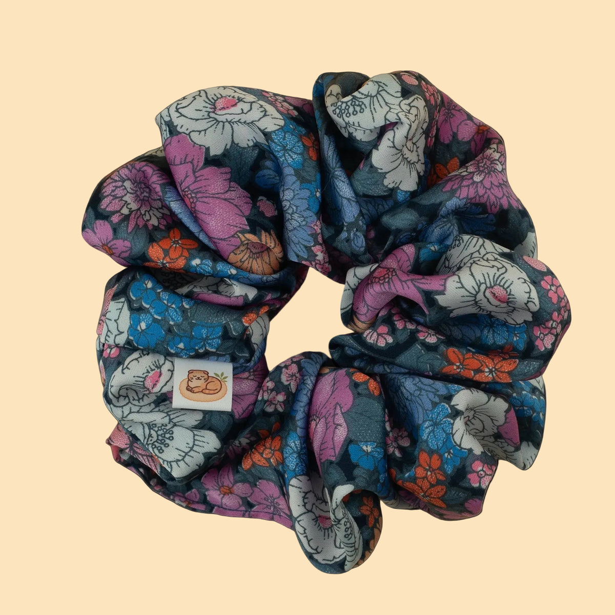 Enchanted Blossom Satin Scrunchie