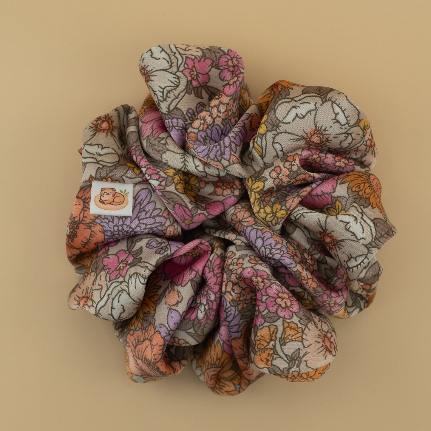 Pastel Petals Scrunchie