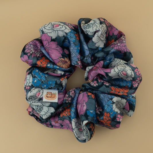 Enchanted Blossom Satin Scrunchie
