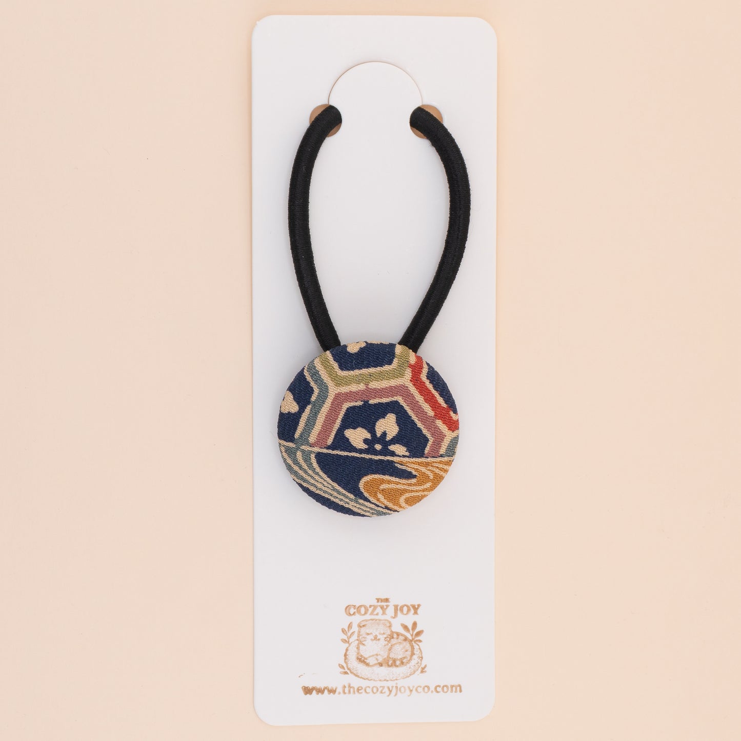 Button Hair Tie Kimono silk - Manami(真波)