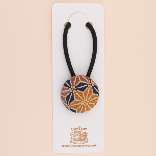 Button Hair Tie Kimono silk - Manami(真波)