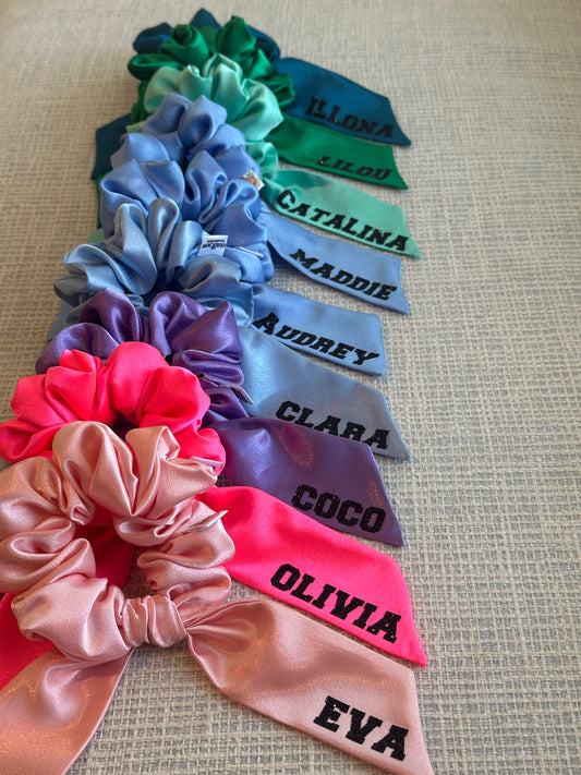 Customizable Tailed Scrunchie with Name